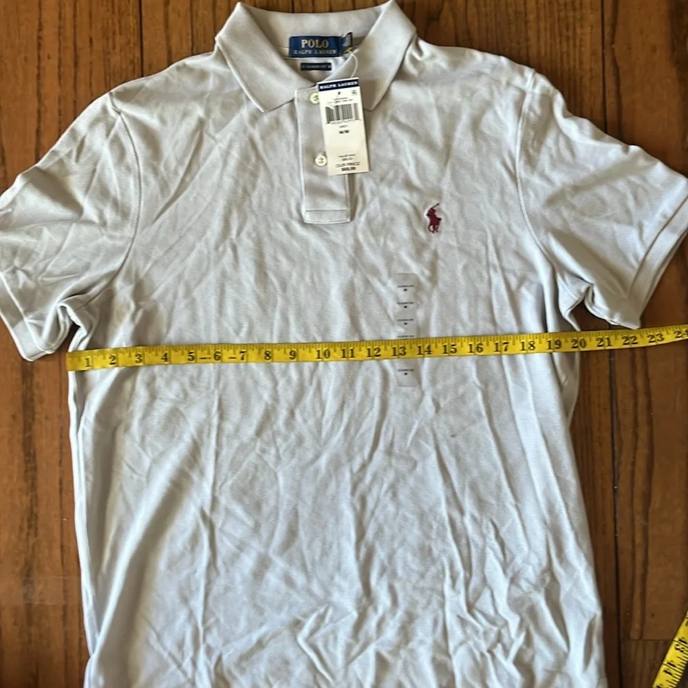 Polo by Ralph Lauren Gray Men's Polo Shirt, Size M